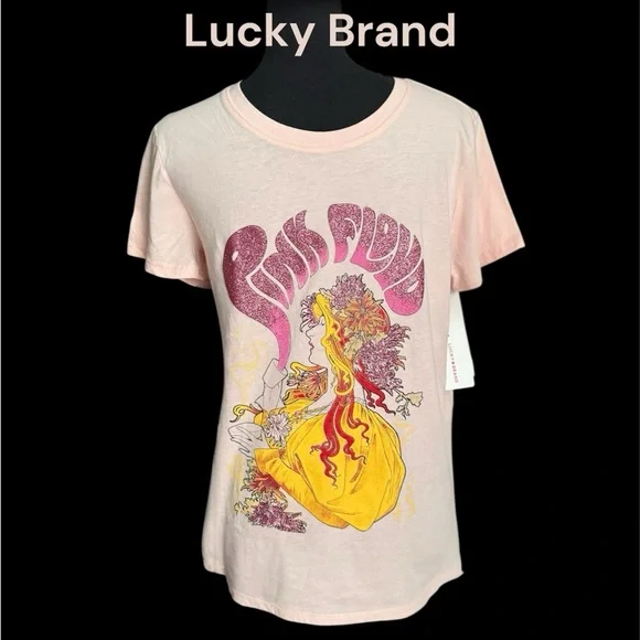 Lucky Brand Pink Floyd Graphic Tee - Pink, Woman’s-Cut, M, NWT - Picture 2 of 8